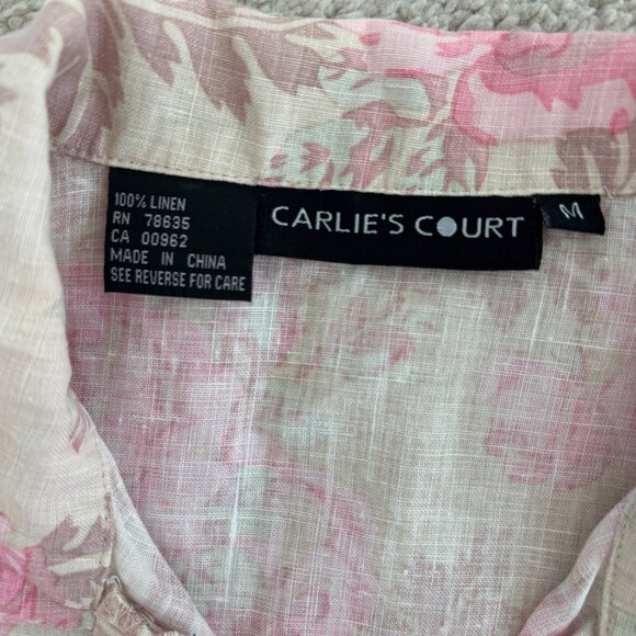 Carlies Court Vintage Floral Linen Blouse - Picture 8 of 11